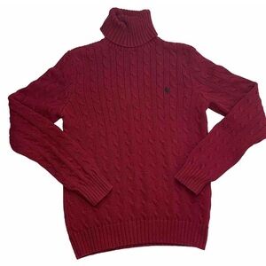 Ralph Lauren Sports Women's Cable Knit Turtleneck Sweater